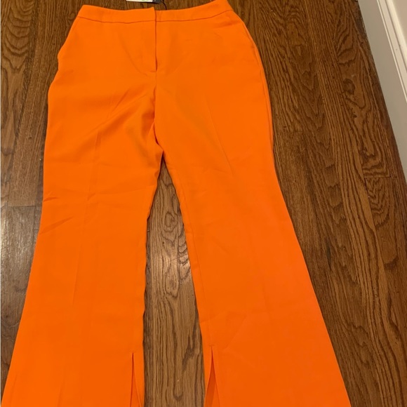NWT Primark Sz 8 Orange dressy pants wide bottom with slit - Fabulous - Picture 10 of 15